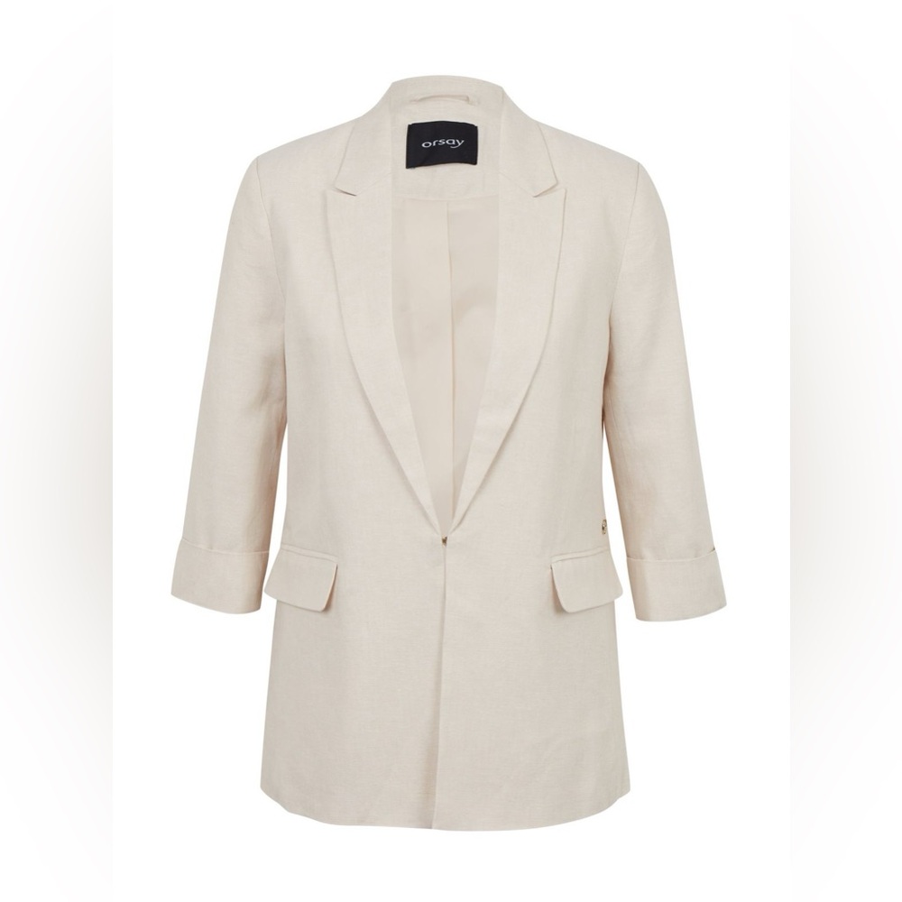 Orsay Cream Linen Blazer Jacket